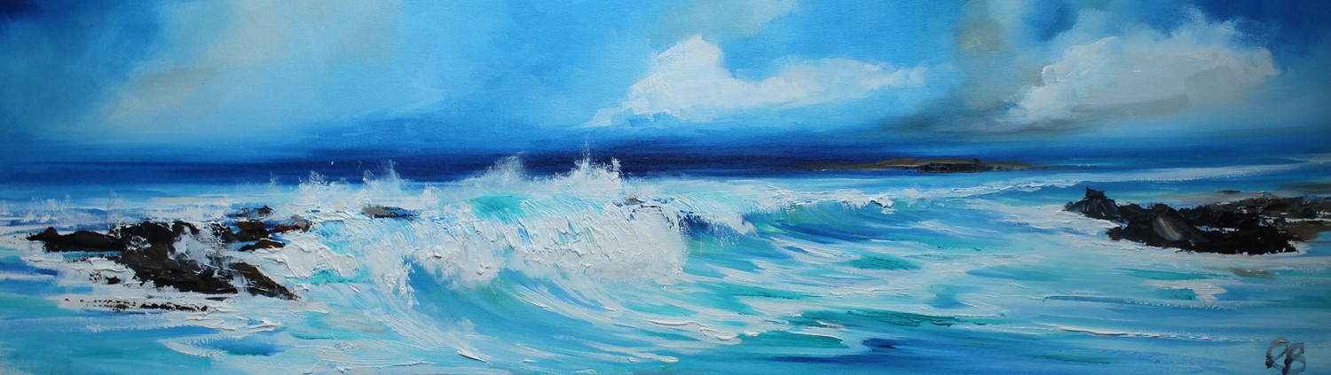 'Waves around the Rocks' by artist Rosanne Barr